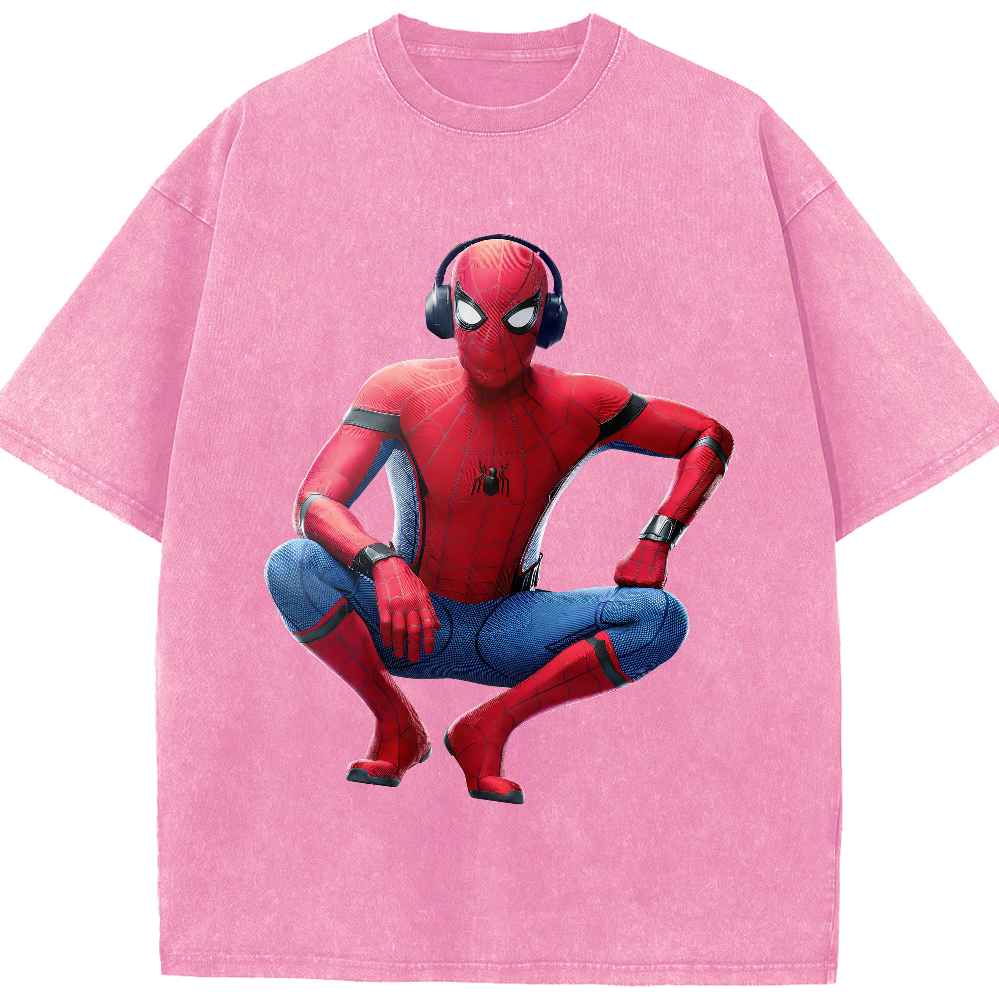 （画像用） Spider Man スパイダーマン 綿100% ヴィンテージ風 半袖Tシャツ（フロントプリント）